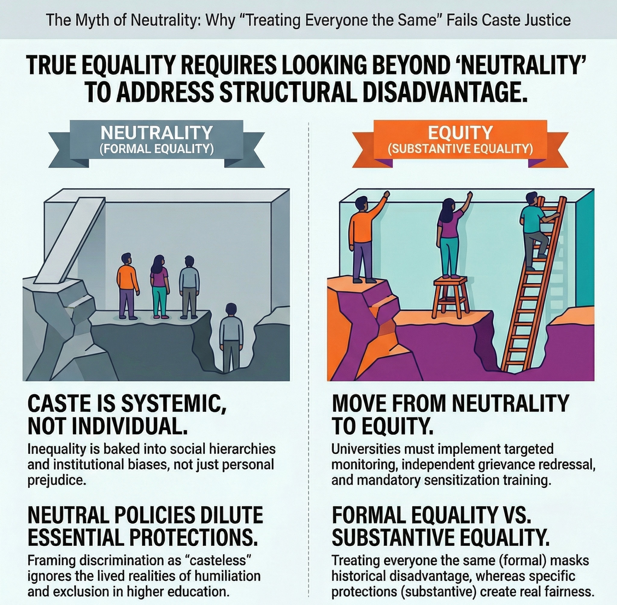 Limits of neutrality in addressing caste